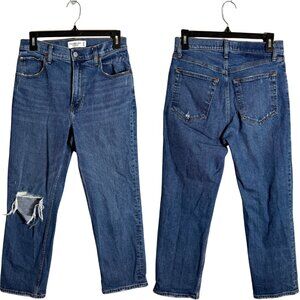 Abercrombie & Fitch Ankle Straight Ultra High Rise Denim Jean Women's 28 6S Blue